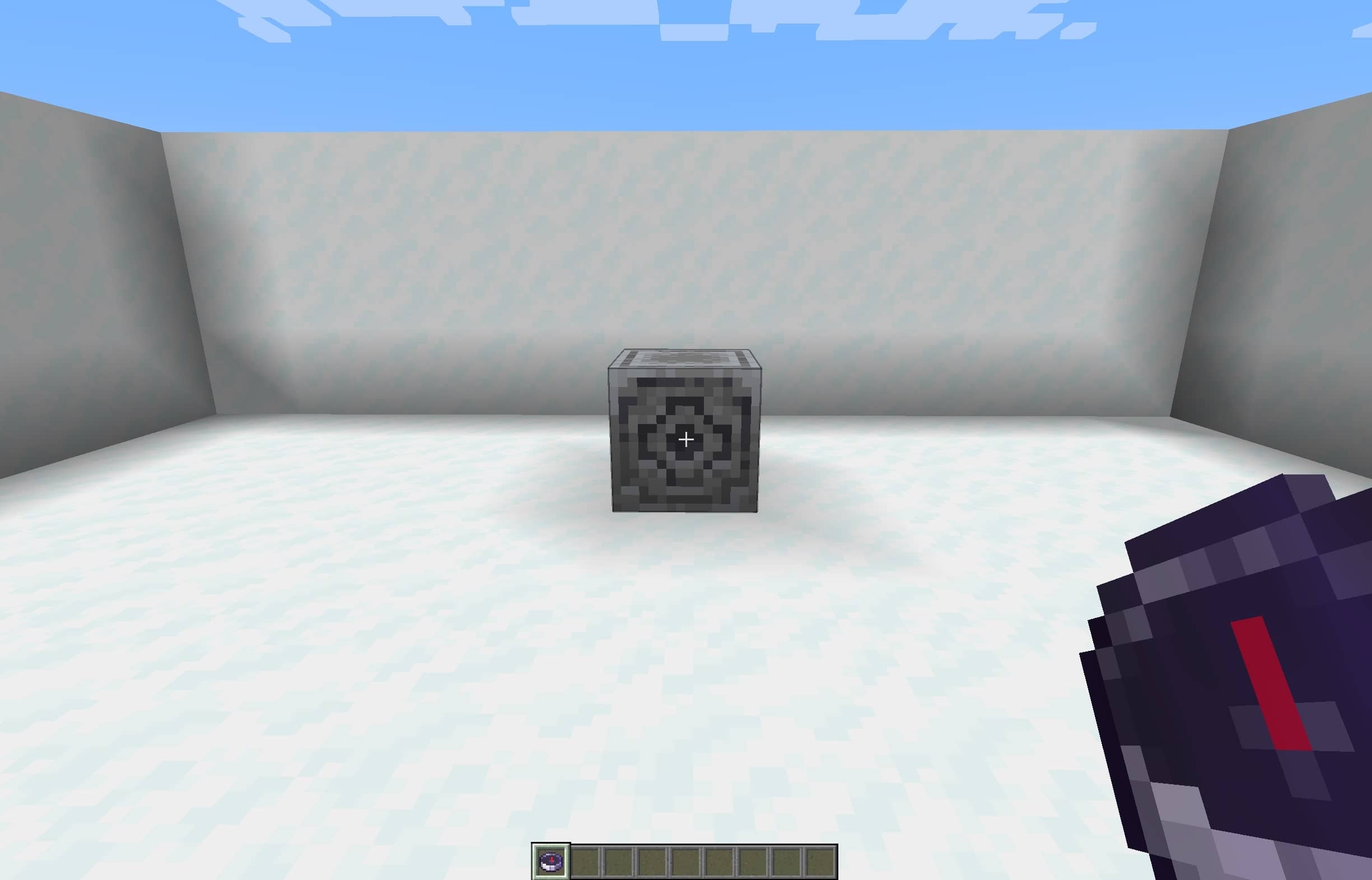 Ein Kompass, der auf einen Leitstein in Minecraft zeigt
