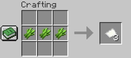 Das Papier-Rezept in Minecraft