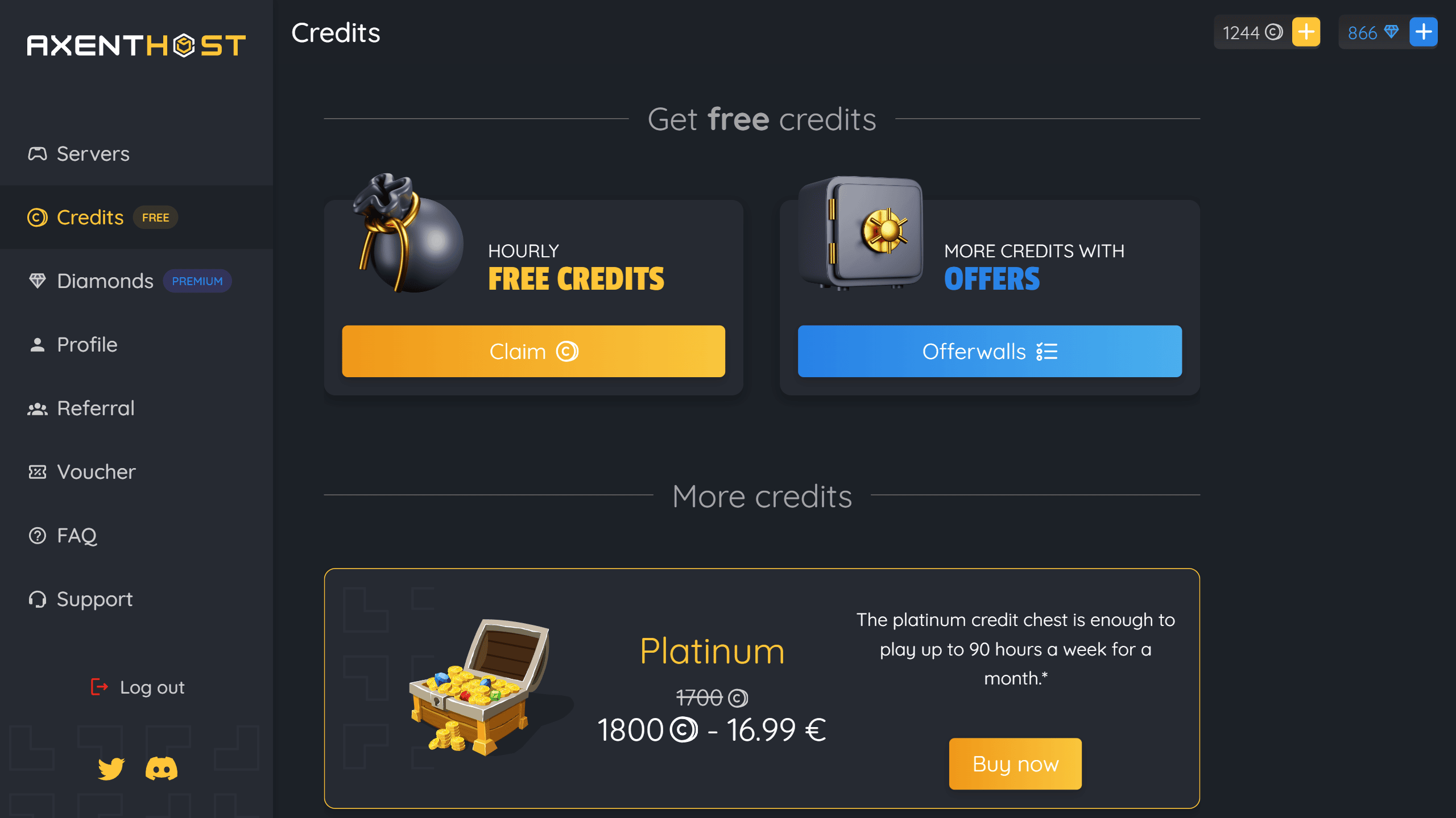 AxentHost Credits-System recommended article