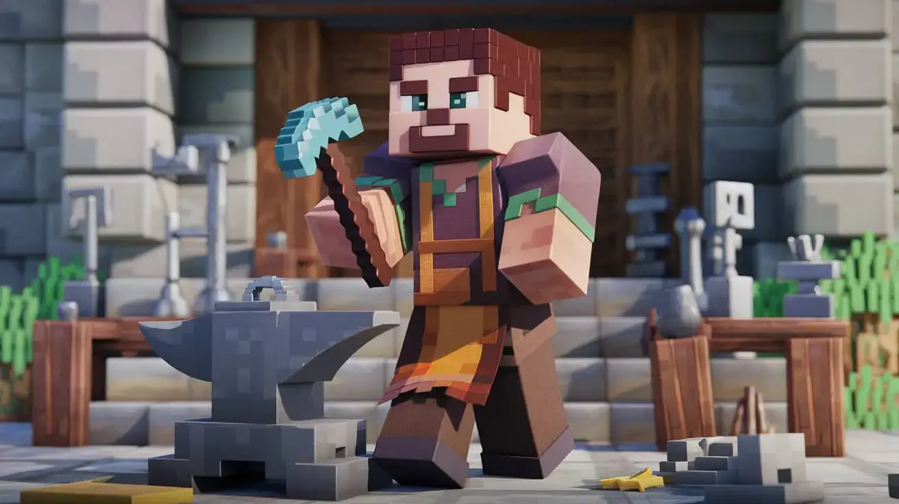 An armorer in minecraft An armorer in minecraft
