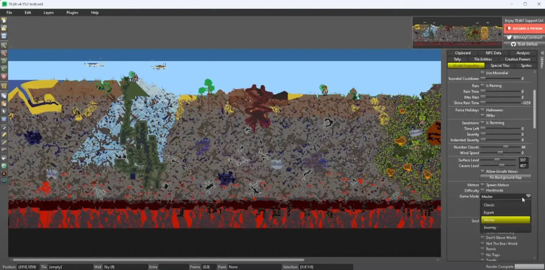 Schwierigkeitsgrad mit TEdit Terraria Welt-Editor ändern